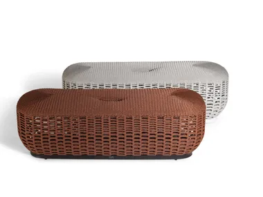 Panca da giardino in corda nautica LEPLI OUTDOOR Poltrona Frau