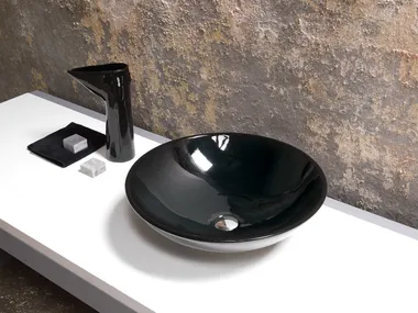 Lavabo da appoggio rotondo in ceramica LAVABI newform