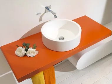Lavabo da appoggio con porta asciugamani GLAB LASA IDEA