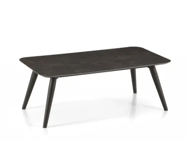 Tavolino da giardino rettangolare in ceramica MOON ALU Talenti