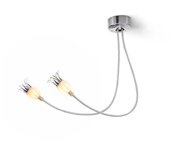 Lampada da soffitto a LED in alluminio e vetro con braccio flessibile POPPY serien.lighting
