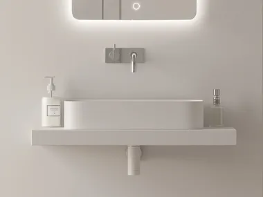 Lavabo da appoggio rettangolare sospeso YUNO TA Copenhagen Bath